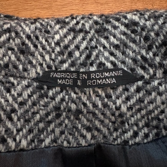 Vintage 90s Wool Blend Double Breasted Coat – Oversized Boxy Fit - Picture 10 of 12